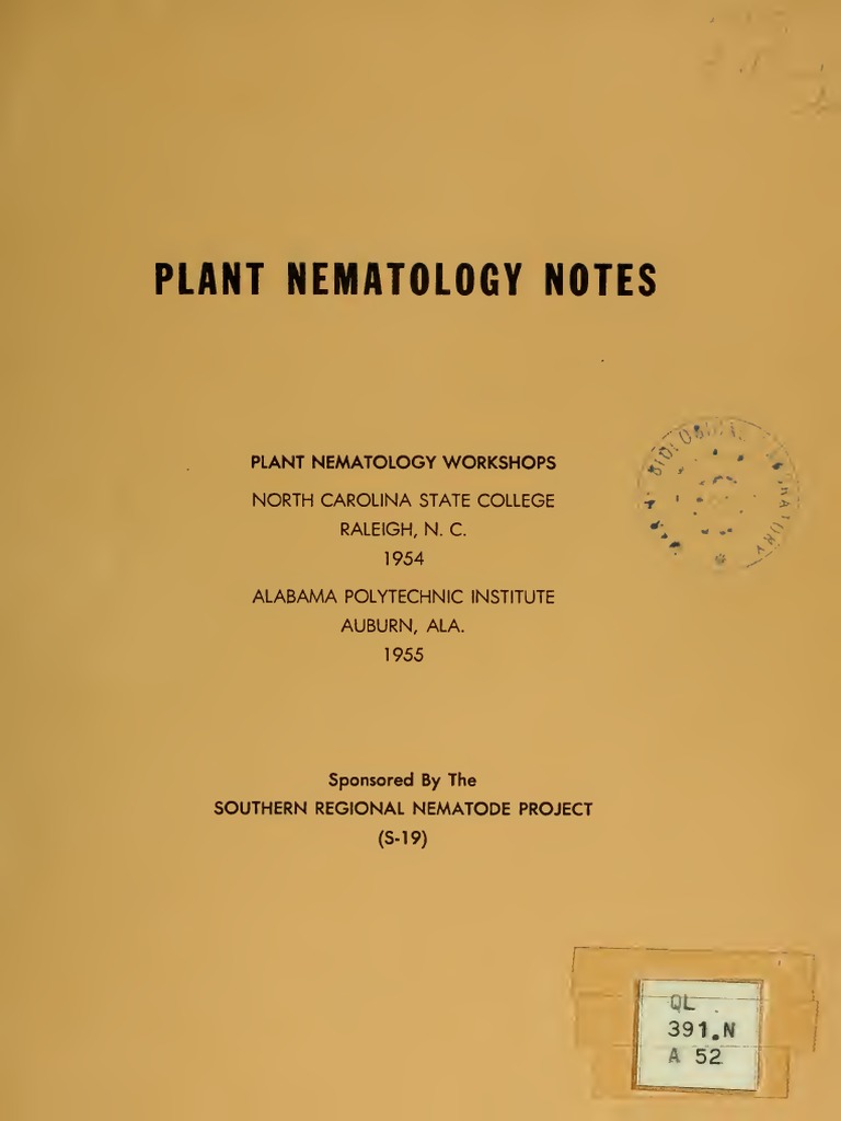 Nematology Plant Notes PDF Sink Soil