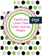 Kindergarten Capital and Lowercase Letter Activity Sheets