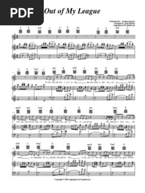 Stephen Speaks Out Of My League Piano Piece Out of my league es una canción de stephen speaks que se estrenó el 28 de noviembre de 2000, este tema está incluido dentro del disco 'out of my league'. stephen speaks out of my league piano