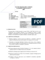 Plan de Consejo Académico Pedagogico 2008