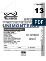 Unimontes 2013 1 Prova Completa Grupo i Humanas