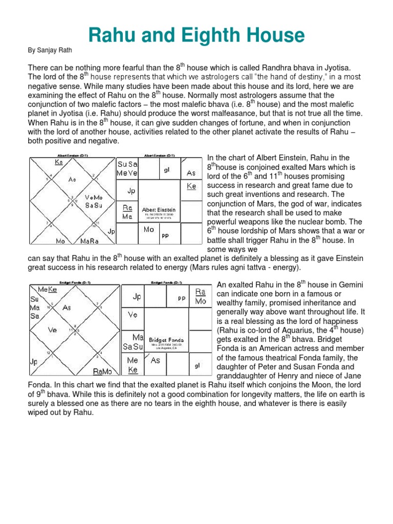 Rahu in 8th House With MangalEffect PDF