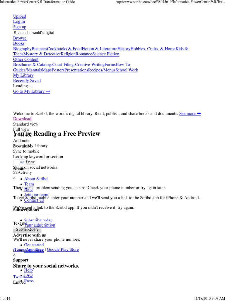 Informatica PowerCenter 9 | PDF | Business
