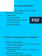 What Is Communication?: - Communication Is The Process of Sending and Receiving Messages