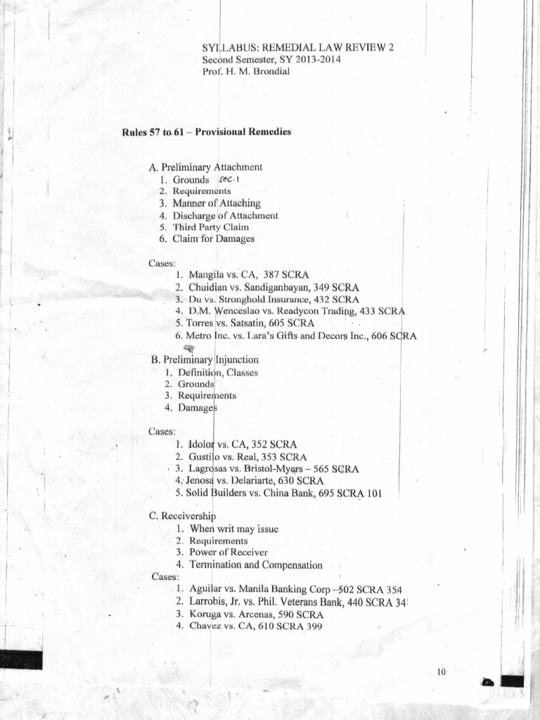 REM2 - Cases - Rule 57 - 61 - Provisional Remedies | PDF | Lawsuit ...