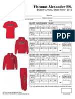 Viscount Alexander PS - Student Apparel Order Form - 2013