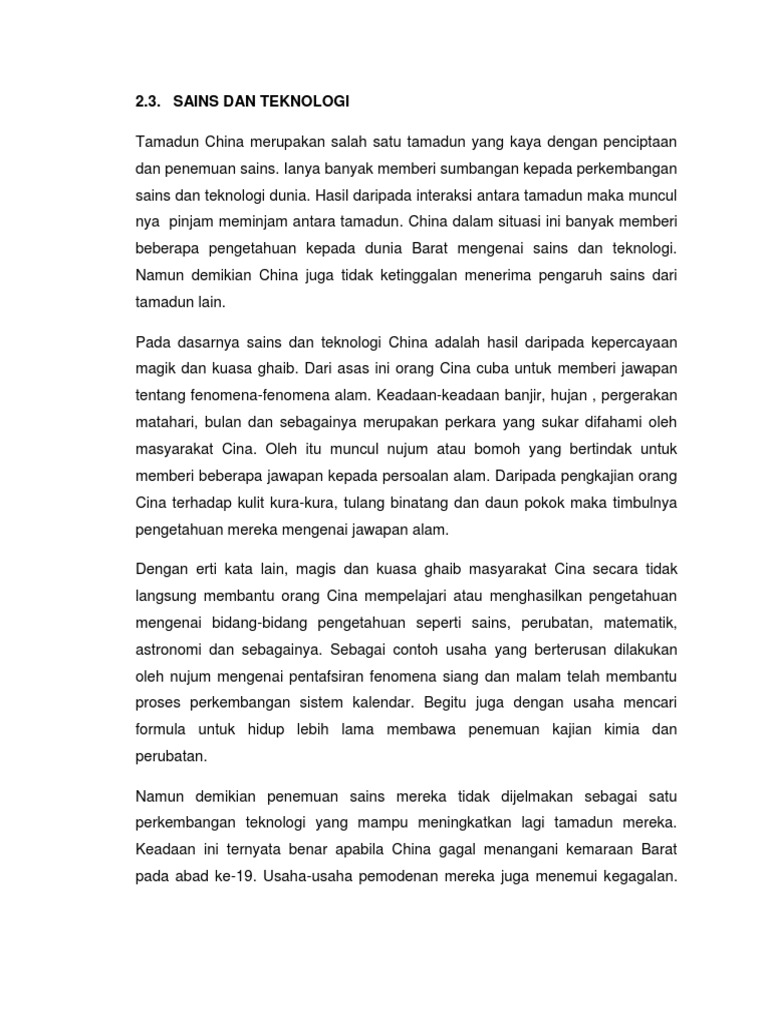 2.3 Sains & Teknologi - Perubatan & Matematik Tamadun Cina