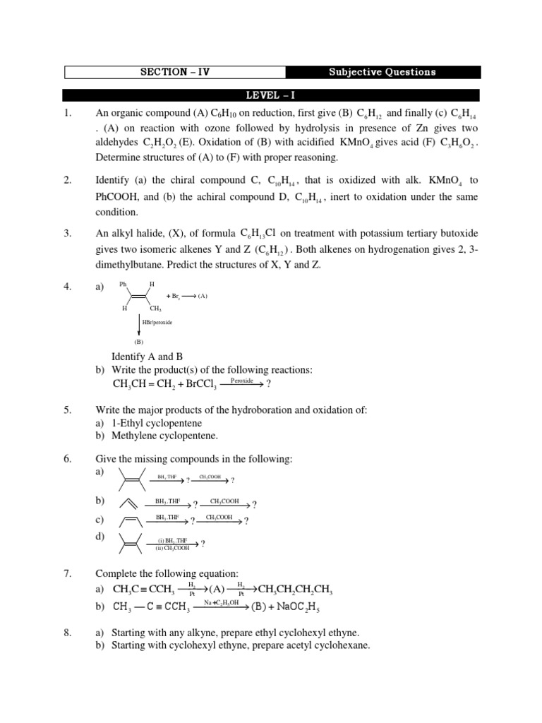 Organic Chemistry Jee Pdf Alkane Alkene