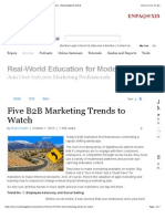 Marketing Strategy - Five B2B Marketing Trends to Watch 