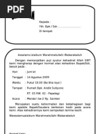 Contoh undangan tasyakuran
