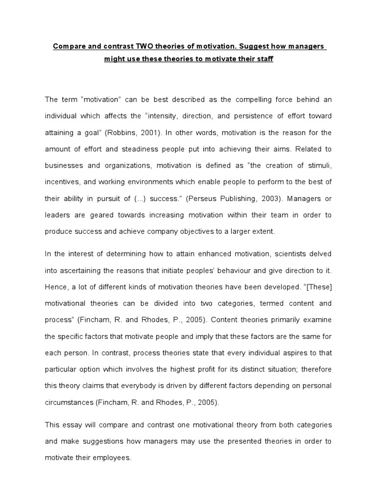 Motivation Essay Fertig Motivation Motivational