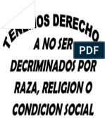 A No Ser Decriminados Por Raza