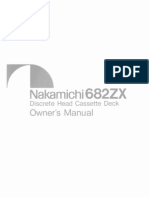 Nakamichi 682ZX Owners Manual
