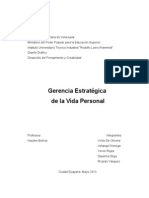 Gerencia Estratégica de La Vida Personal