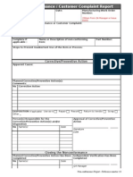 Non Conformance Report