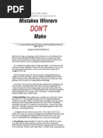 Download Mistakes Winners Dont Make by KAW SN185251 doc pdf