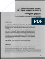 La Construcción Social de La Psicología Política - Sabucedo & Casal - 2000