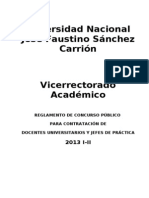 REGLAMENTO DE CONCURSO PÚBLICO PARA CONTRATACIÓN DE DOCENTES Y JEFES DE PRÁCTICAS