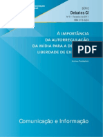 A Importancia Da Autoregulacao Da Midia Para a Defesa Da Liberdade de Expressao