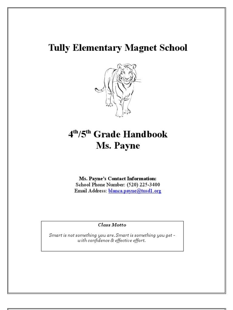 Tully Elementary 4th/5th Grade Handbook | PDF | Homework | Teachers