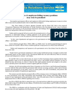 Nov19.2013gov't Officers & Employees Hiding Vacancy Positions May Soon Be Penalized