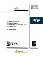 COVENIN 2897-1995 Aceros. Perfiles Estructurales Electrosoldados por alta frecuencia.pdf