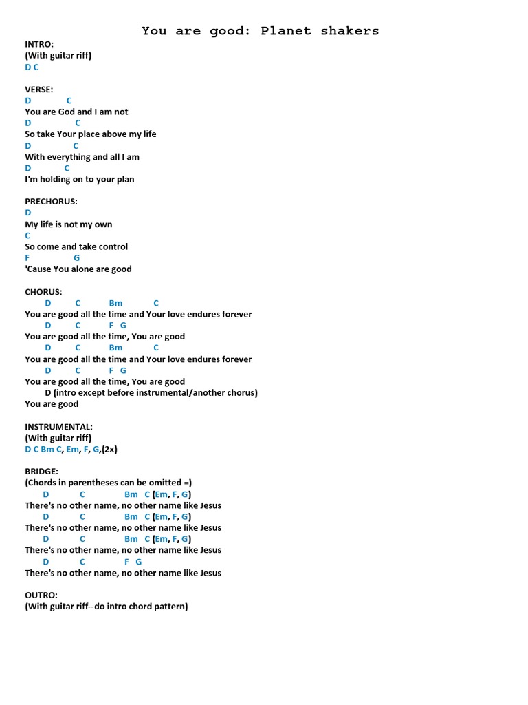 You Are Good Pdf
