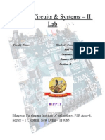 Digital Circuits & Systems – II Lab