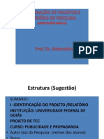 Orientação para elaboração de projetos