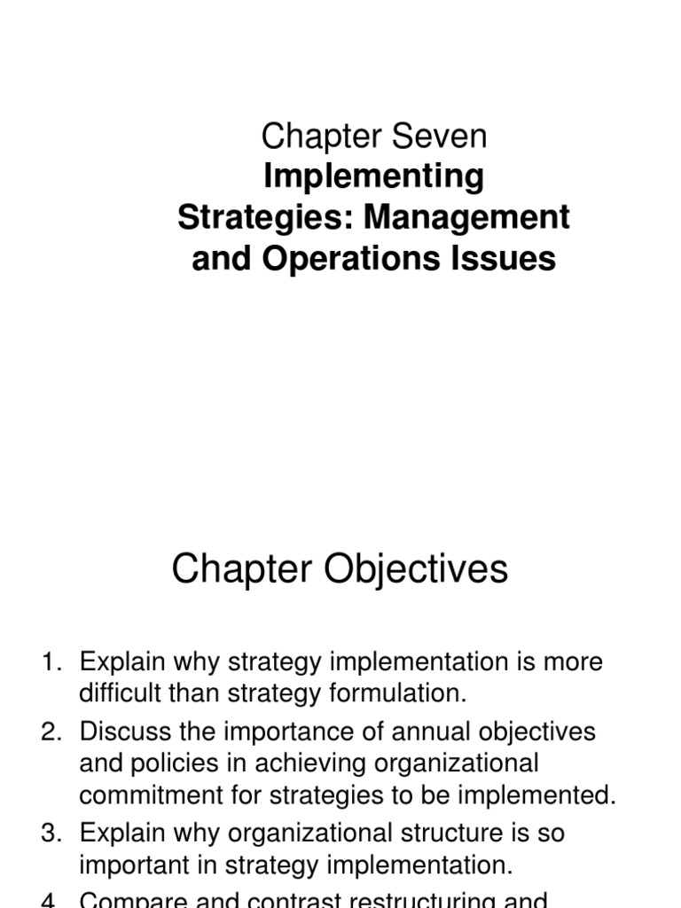 Chapter 7 | PDF | Organizational Structure | Strategic Management