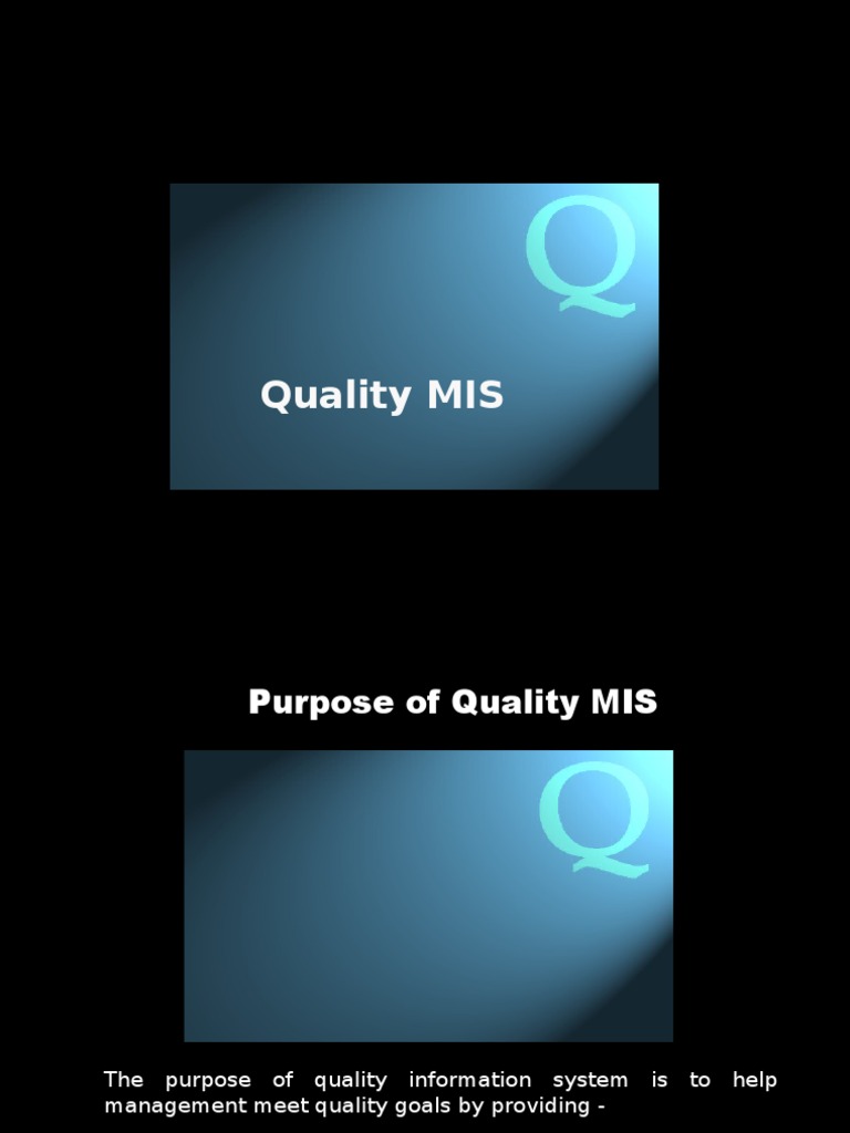 Quality Management Information System | PDF | Business | Business Economics