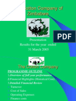 Cotton Company of Zimbabwe 2005 Results