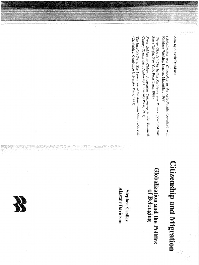 Castles Davidson - Citizenship and Migration | PDF