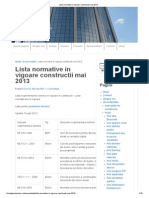 Lista Normative in Vigoare Constructii Mai 2013