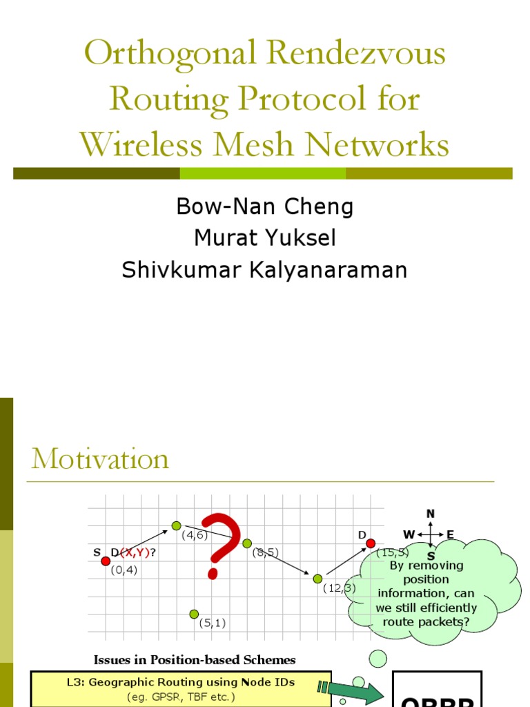 Orthogonal Rendezvous Routing Protocol For Wireless Mesh Networks | PDF ...