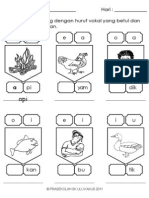 Latihan Menulis Huruf Vokal Dan Menulis Perkataan (Konstruk 1a)