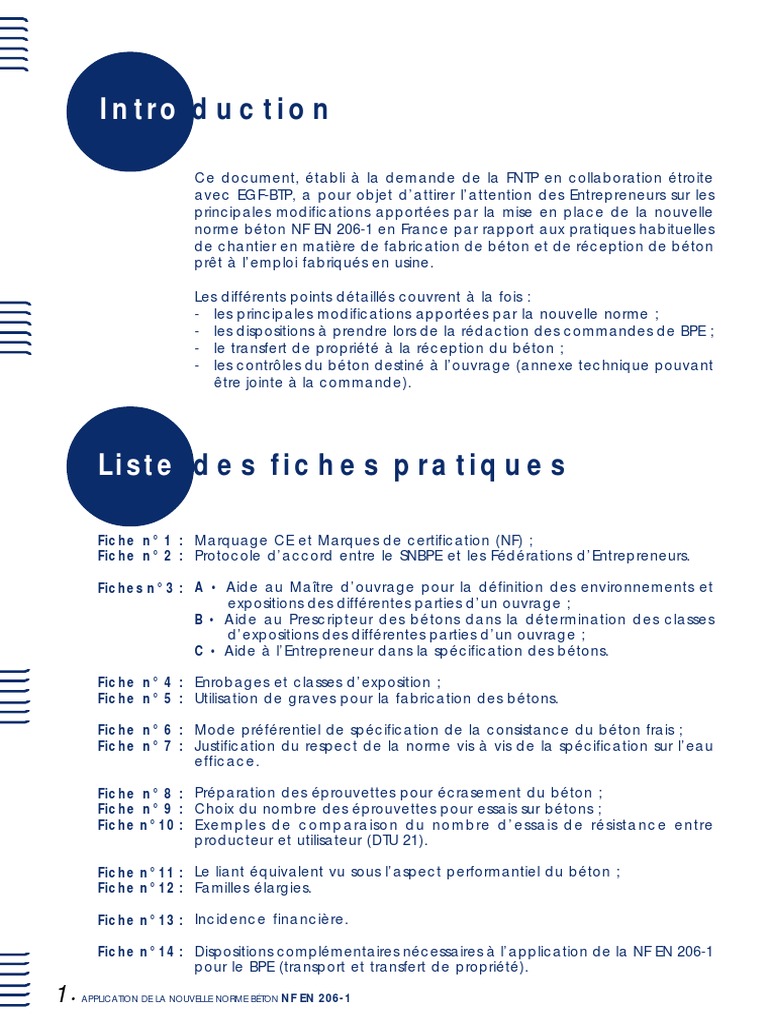 Guide D'application Pratique de La Nouvelle Norme Béton NF EN 206-1 Sur ...
