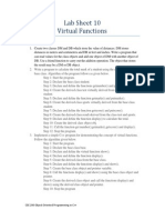 Lab Sheet 10 - Virtual Functions, Friend Functions and Friend Classes