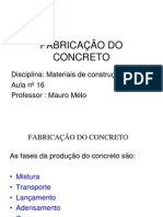 FABRICAÃ-Ã-O DO CONCRETO
