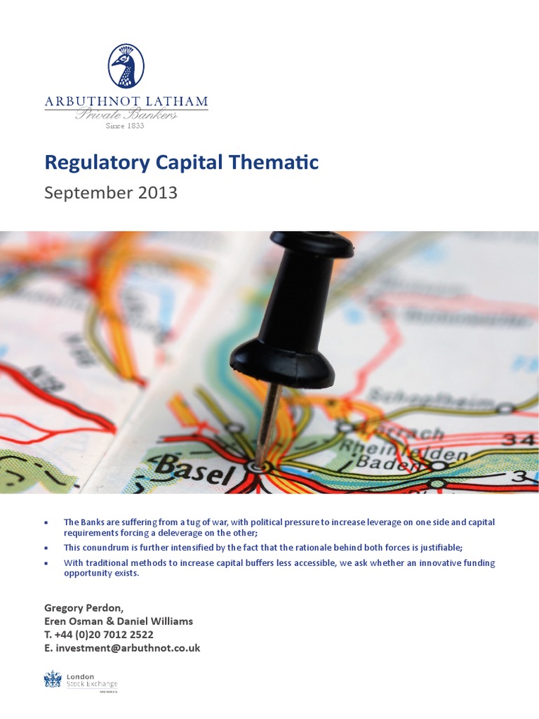 Regulatory Capital Relief Basel Iii Capital Requirement