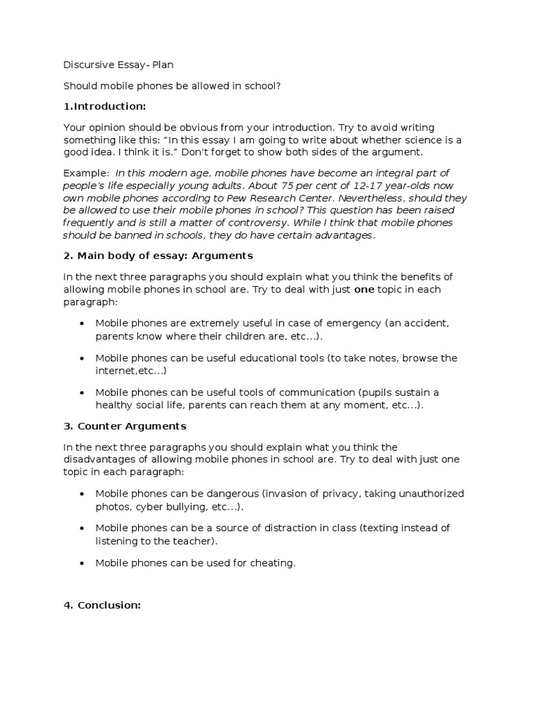 Discursive essay about mobile phones