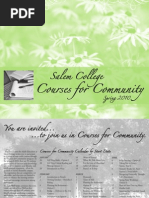 Download Salem College Courses for Community - Spring 2010 by Salem College SN18542968 doc pdf