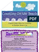 Counting On The Beach Play Doh Math Mats Common Core