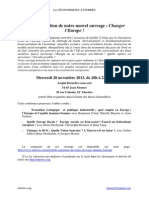 Présentation le 20 novembre du nouveau livre des économistes atterrés 