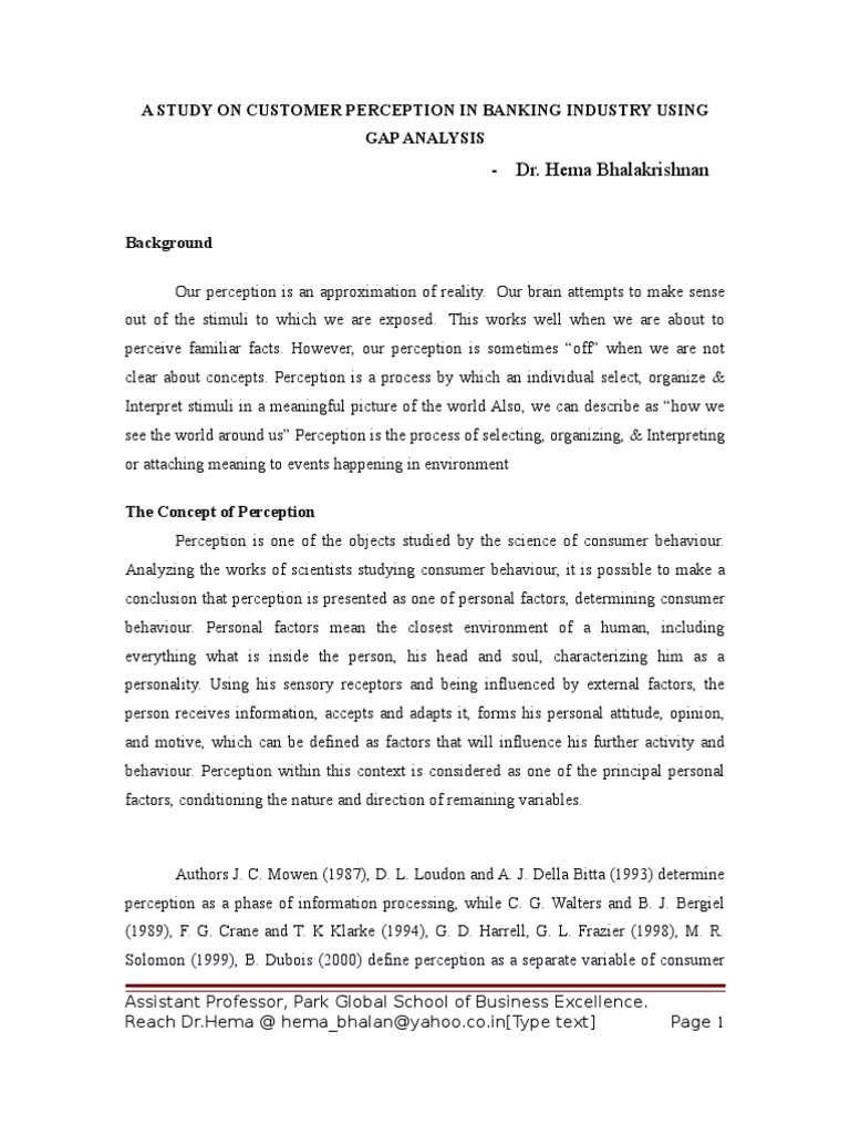 essay customer service in banking industry analysis