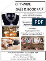 City-Wide Garage Sale & Book Fair: Spaces To Rent For $20.00