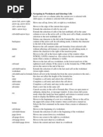 Navigating in Worksheets and Selecting Cells