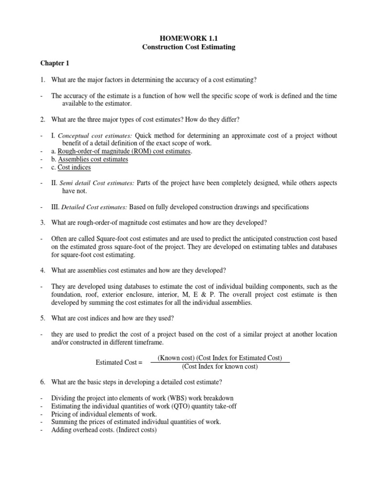 Road Construction Cost Estimating Guide | PDF | Production And ...