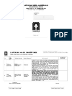 Form Laporan Hasil Observasi