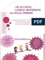 Rolul Si Locul Jocului Didactic Matematic in Ciclul Primar